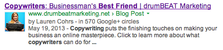 serp authorship snippet